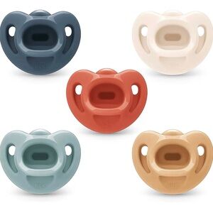 NUK Comfort Pacifier Set - Blue, Red, Cream, Tan